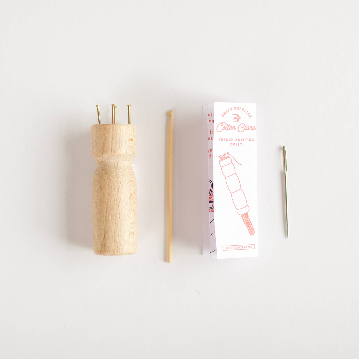 French Knitting Bobbin - Wooden Dolly