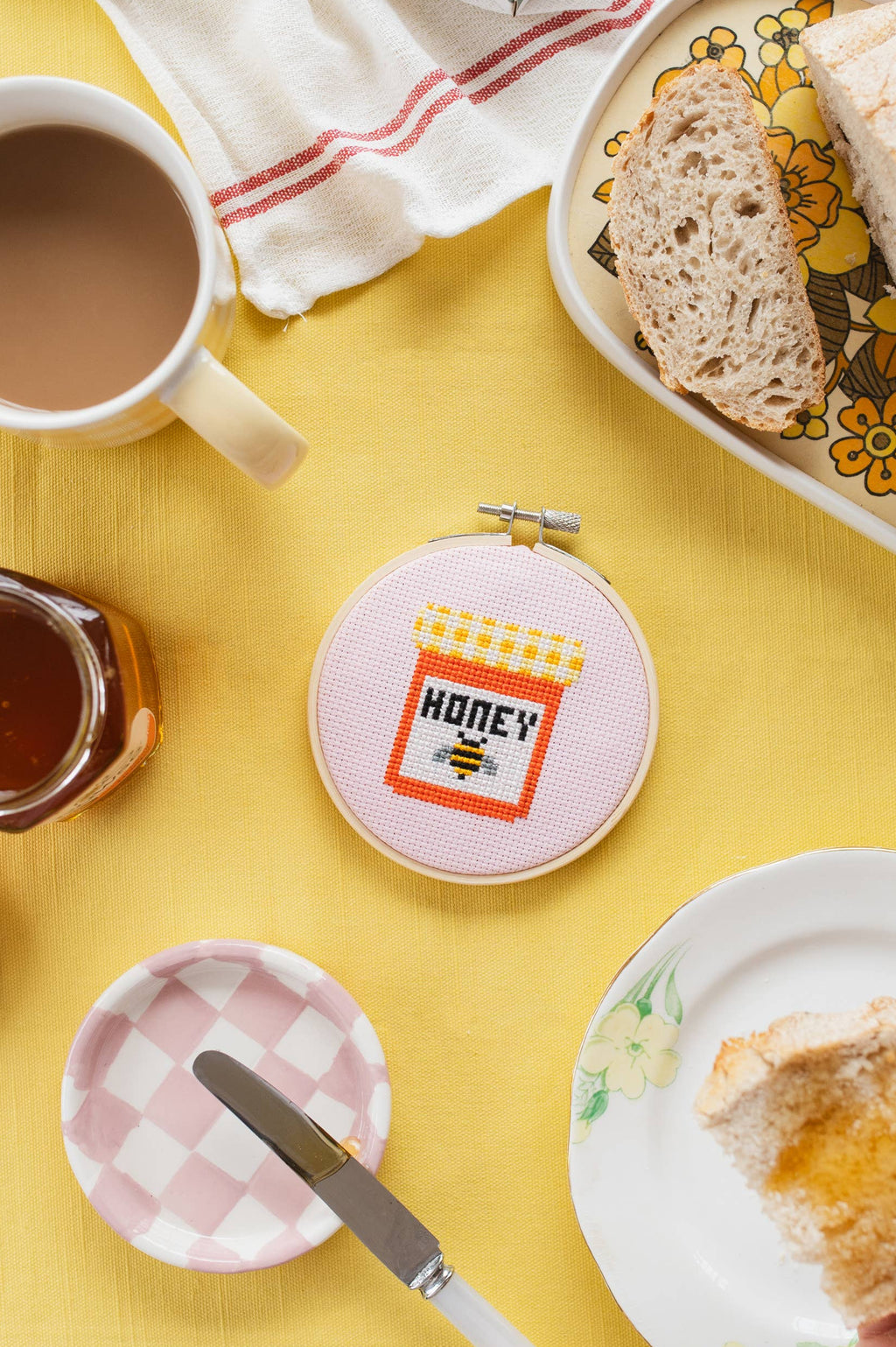 Honey Jar Cross Stitch Kit