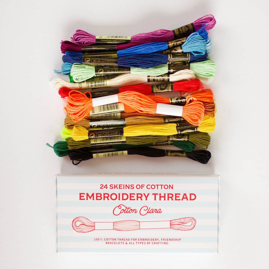 24 Cotton Embroidery Skeins Bumper Pack