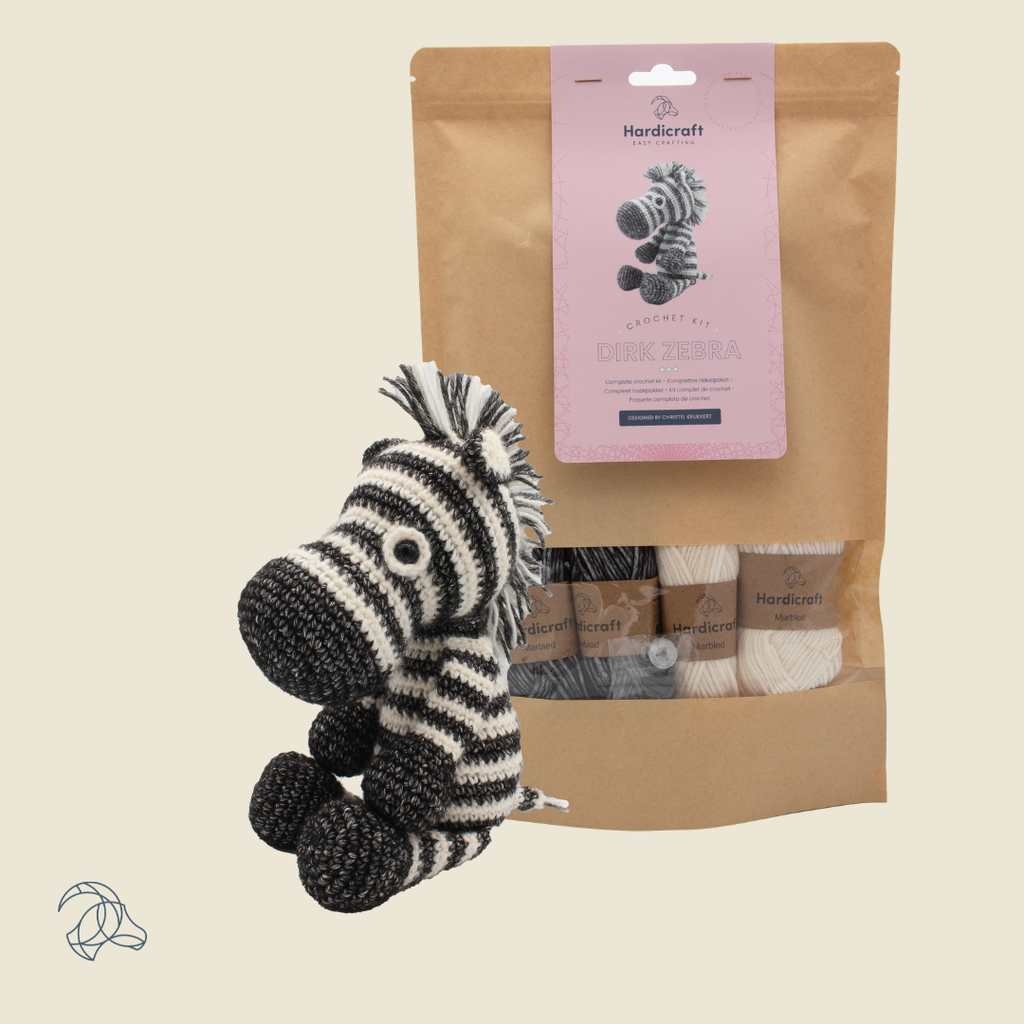 DIY Crochet Kit - Dirk Zebra