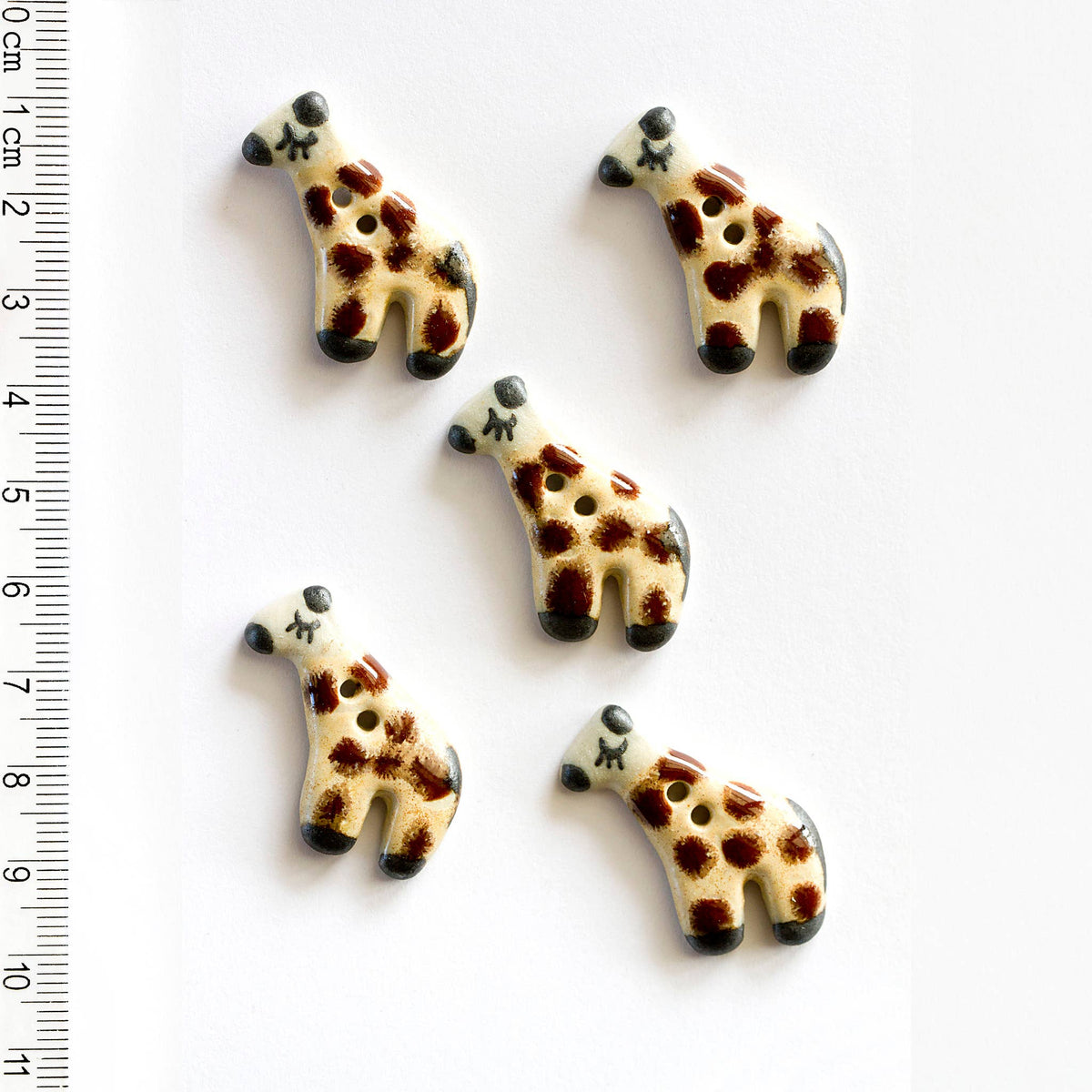 Handmade Giraffe Sewing Buttons