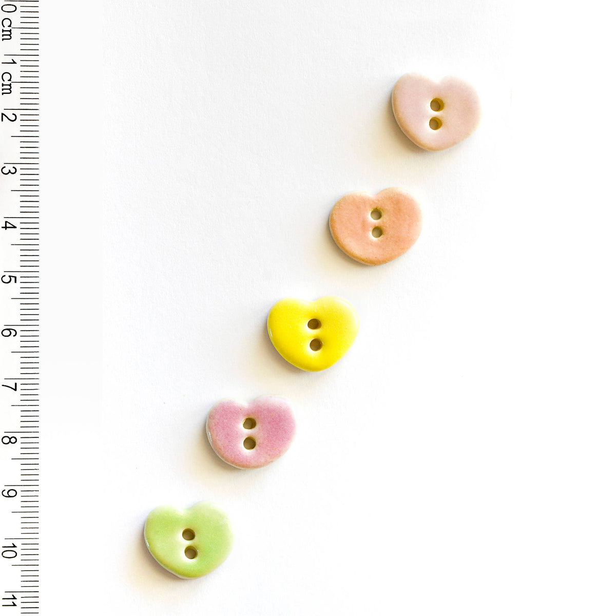 Pastel Heart Sewing Buttons