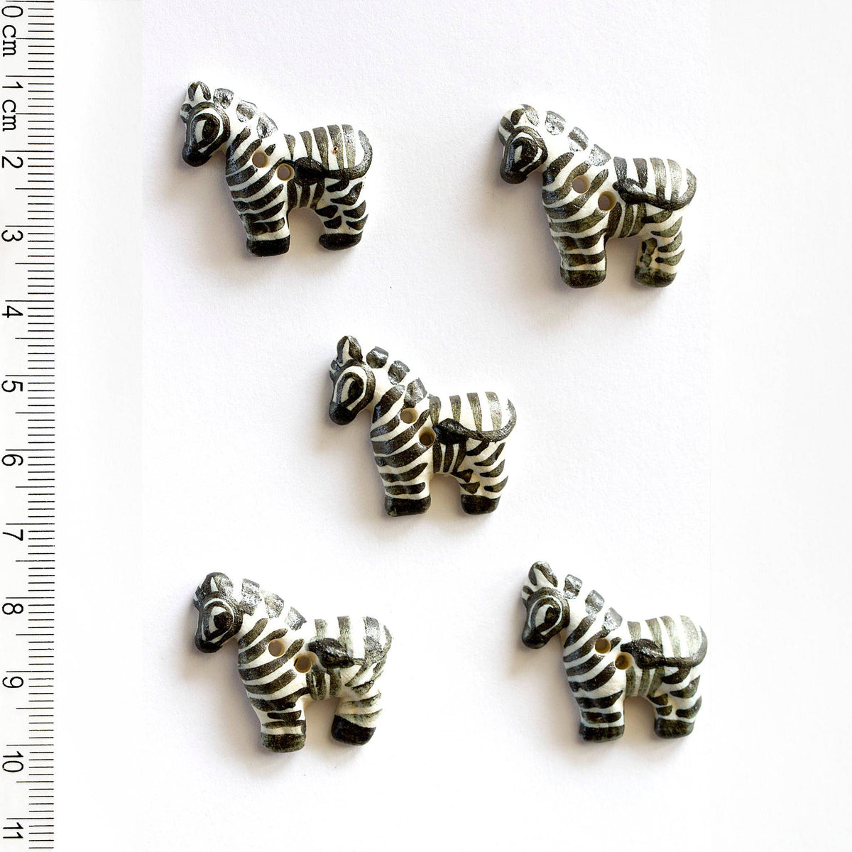 Zebra Striped Black and White Sewing Buttons