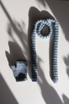 Custom Stripy Skinny Scarf & Gloves Set