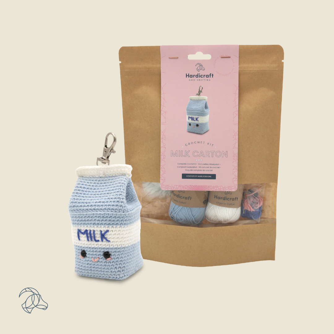 DIY Crochet Kit - Milk Carton Bag Charm