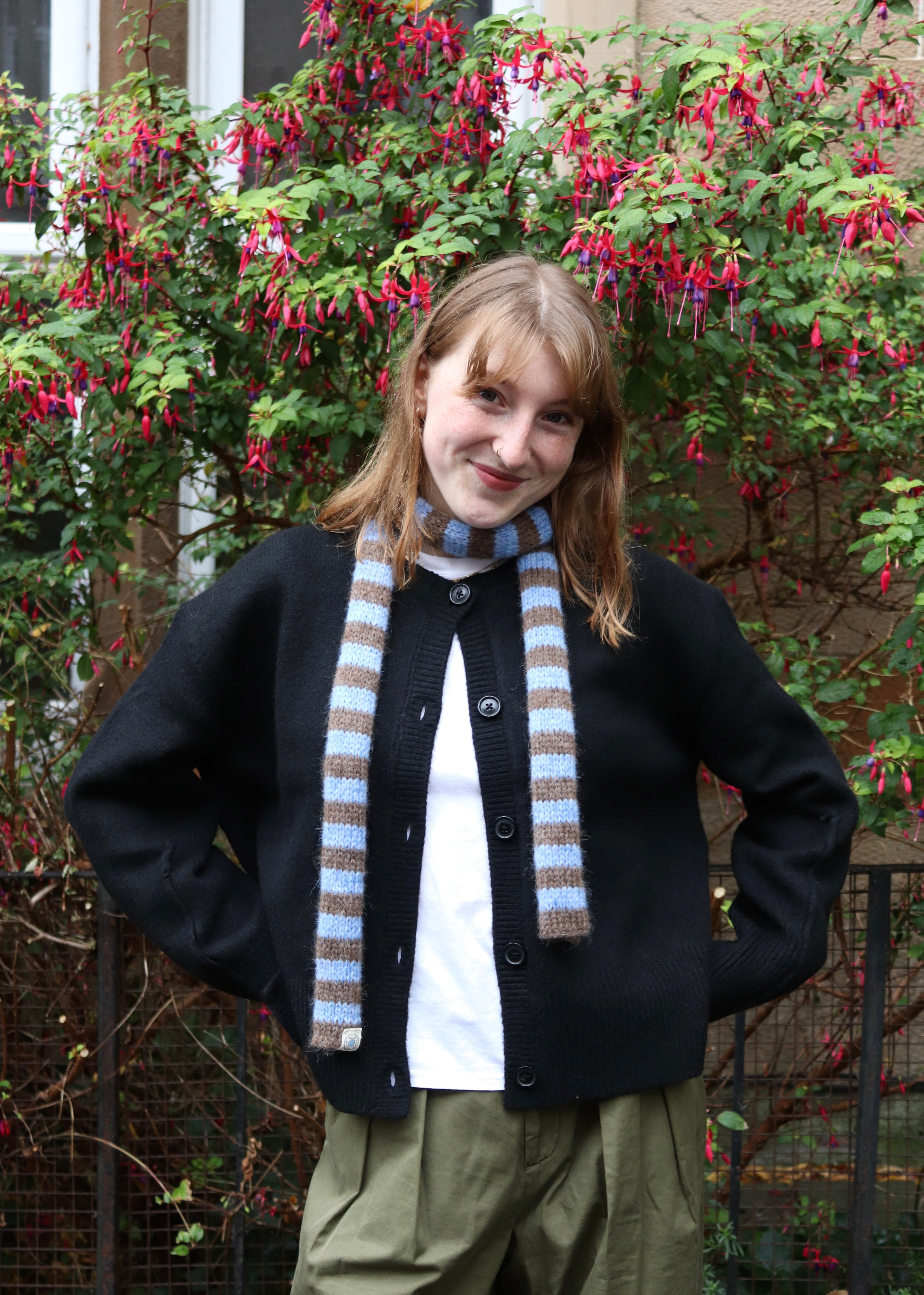 Stripy Skinny Scarf