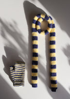 Custom Stripy Skinny Scarf & Gloves Set