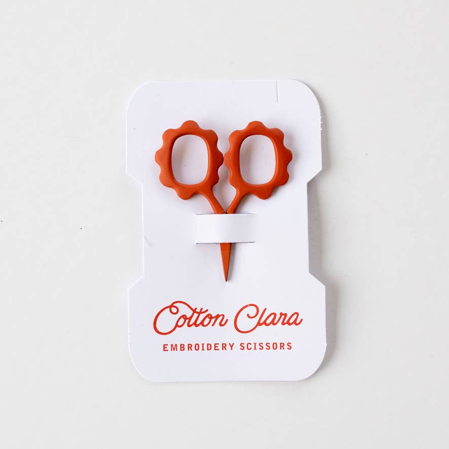 Mini Sunflower Embroidery Scissors: Rust