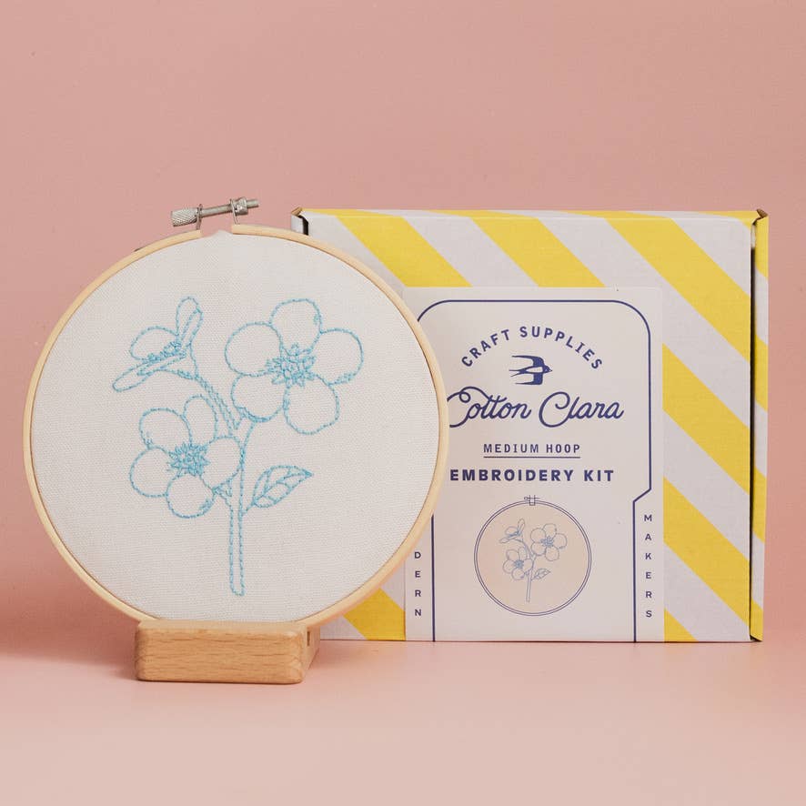Forget Me Not Embroidery Hoop Kit