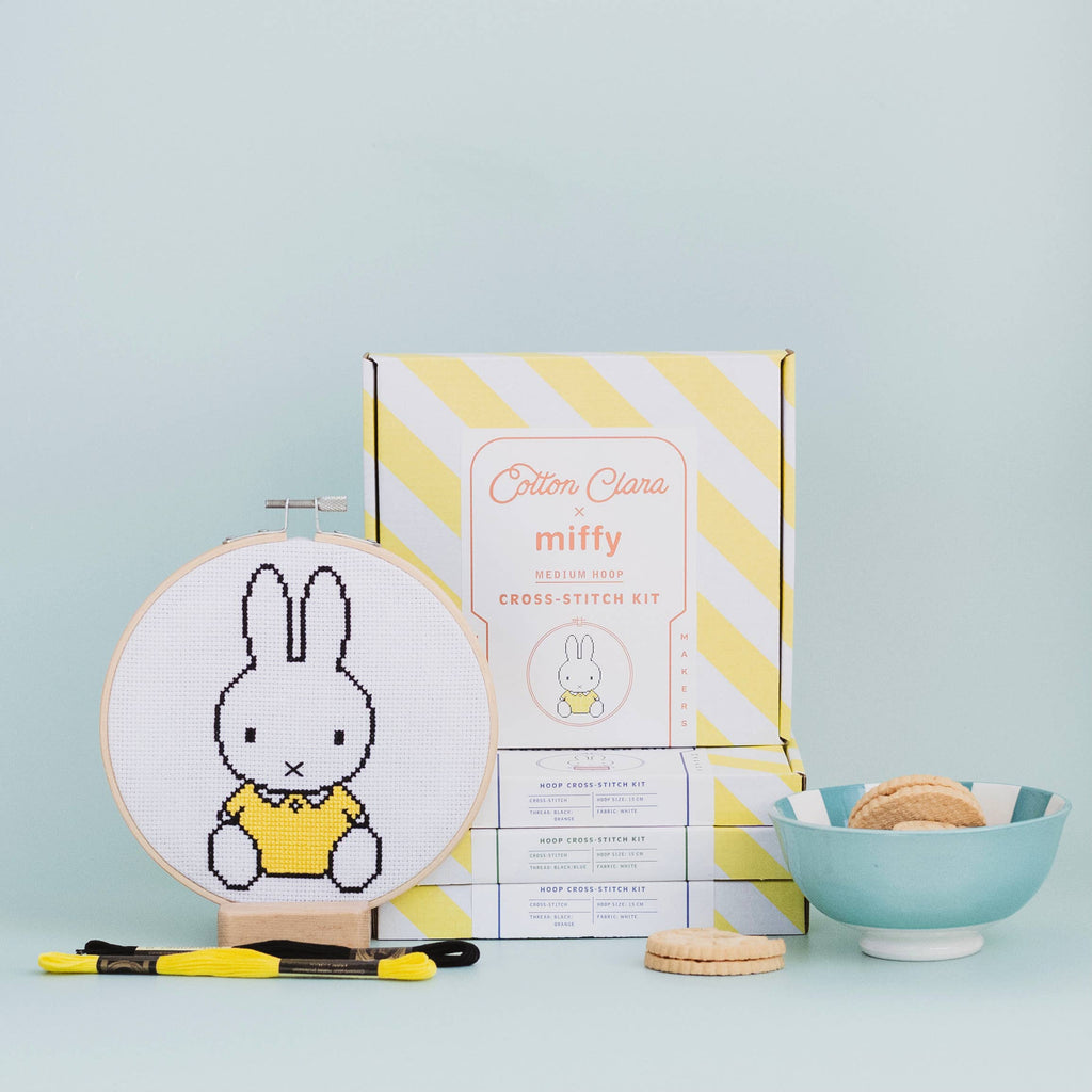 Miffy Yellow Cross Stitch Kit Beginner Friendly: Yellow Top